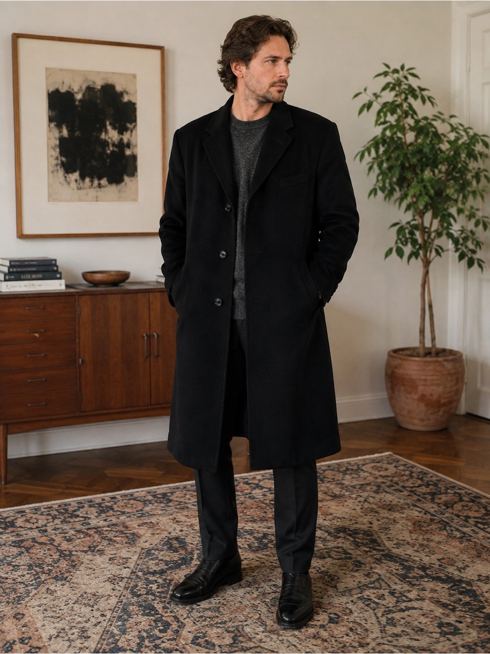 Vintage Malcolm Kenneth 100% Mongolian Cashmere Overcoat